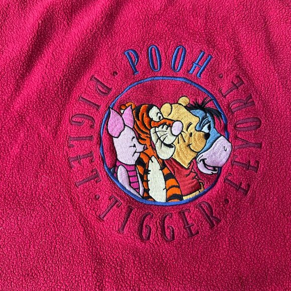 Disney Store Pooh Piglet Eeyore Tigger Embroidered Pullover Sweatshirt 3/4 Sleev - Picture 7 of 9